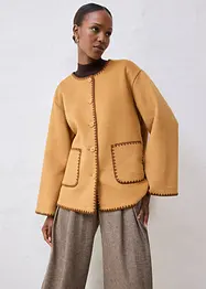 Veste à broderie décorative (ens. 2 pces avec écharpe), bonprix