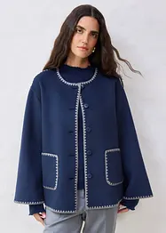 Veste à broderie décorative (ens. 2 pces avec écharpe), bonprix