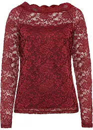T-shirt manches longues en dentelle, bonprix