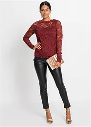 T-shirt manches longues en dentelle, bonprix