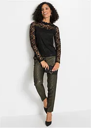 T-shirt manches longues en dentelle, bonprix