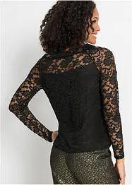 T-shirt manches longues en dentelle, bonprix