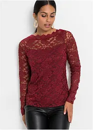 T-shirt manches longues en dentelle, bonprix