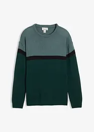 Pull à col rond facile d’entretien, style color-block, bonprix