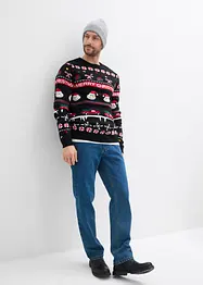 Pull en maille fine avec motif de Noël, bonprix