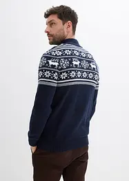 Gilet norvégien en maille douce 100% coton, bonprix