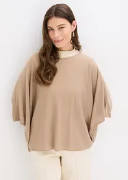 Poncho court en laine, bonprix