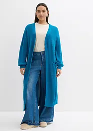 Gilet long en maille à épaules descendues, bonprix