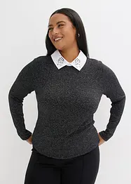 T-shirt manches longues en coton mélangé, bonprix