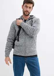 Gilet zippé à capuche avec doublure peluche, bonprix