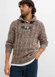 Pull à capuche en grosse maille de coton mélangé, bonprix