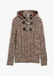 Pull à capuche en grosse maille de coton mélangé, bonprix