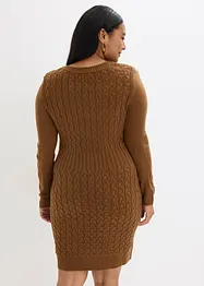 Robe en maille à motif torsadé, bonprix