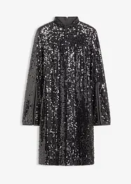 Robe à sequins et manches trompette, bonprix