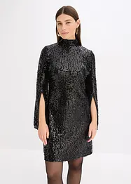 Robe à sequins et manches trompette, bonprix