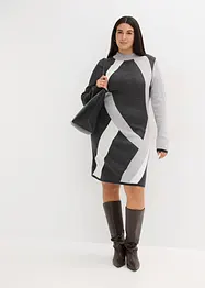 Robe en maille jacquard à rayures modernes, bonprix