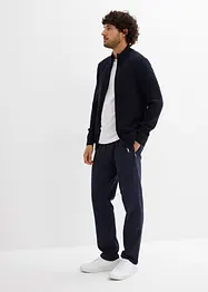 Gilet en maille de coton recyclé majoritaire, col montant, bonprix