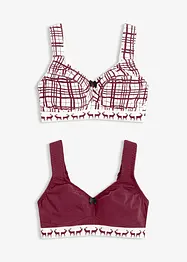 Lot de 2 soutiens-gorge coton sans armatures, bonprix