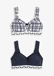 Lot de 2 soutiens-gorge coton sans armatures, bonprix