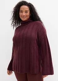 Pull col roulé en maille côtelée, bonprix