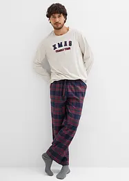 Pyjama homme avec pantalon en flanelle et pochette cadeau, bonprix