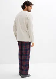 Pyjama homme avec pantalon en flanelle et pochette cadeau, bonprix
