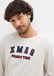 Pyjama homme avec pantalon en flanelle et pochette cadeau, bonprix