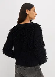 Pull en grosse maille à franges, bonprix