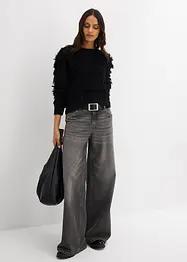 Pull en grosse maille à franges, bonprix