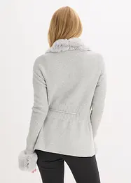 Gilet en maille à bordure amovible, bonprix
