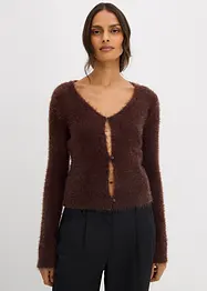 Gilet en fine maille poilue, bonprix