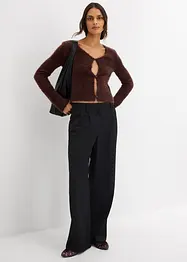 Gilet en fine maille poilue, bonprix