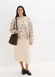 Pull oversize en jacquard à sequins, bonprix