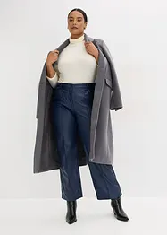 Pantalon enduit avec passepoil, droit, bonprix