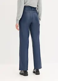 Pantalon enduit avec passepoil, droit, bonprix