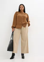 Blouse en satin avec galons en dentelle, bonprix