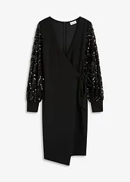 Robe midi à sequins brodés sur les manches, bonprix