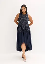 Robe plus longue au dos avec sequins brodés, bonprix