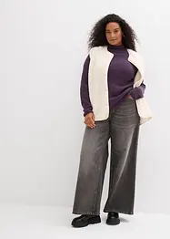 Pull en maille côtelée 100% coton, bonprix