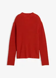 Pull en maille côtelée 100% coton, bonprix
