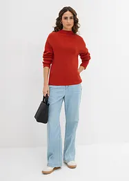 Pull en maille côtelée 100% coton, bonprix