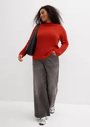 Pull en maille côtelée 100% coton, bonprix