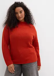 Pull en maille côtelée 100% coton, bonprix