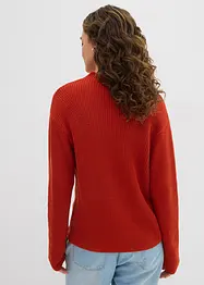 Pull en maille côtelée 100% coton, bonprix