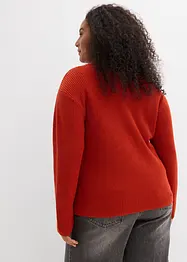 Pull en maille côtelée 100% coton, bonprix