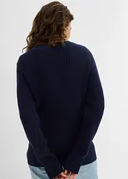 Pull en maille côtelée 100% coton, bonprix