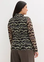 T-shirt manches longues en mesh doux, bonprix