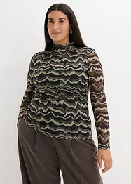 T-shirt manches longues en mesh doux, bonprix