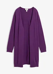 Gilet long en maille, bord roulotté, bonprix