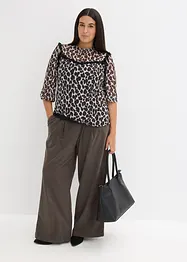 T-shirt en mesh doux et dentelle, bonprix